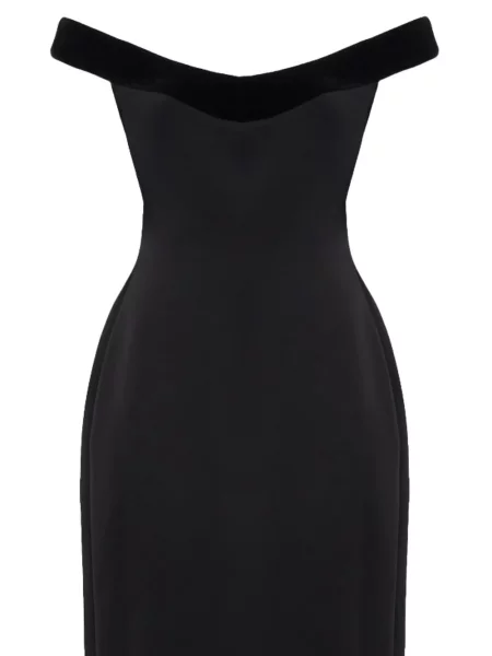 Rochie midi David Koma de catifea negru