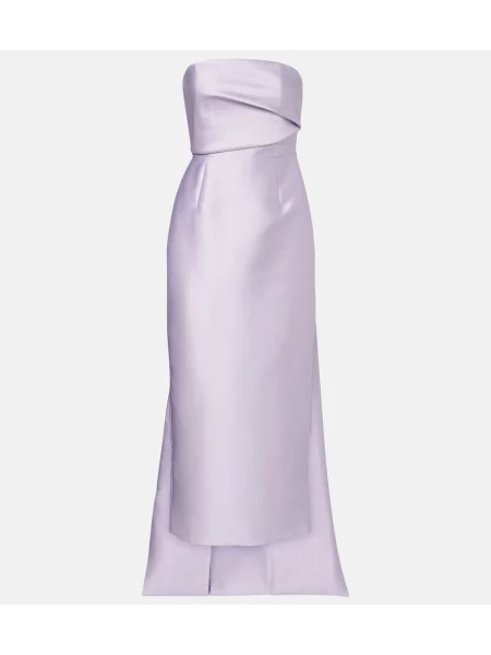 Rochie de cocktail Solace London din satin tip corset de costum violet