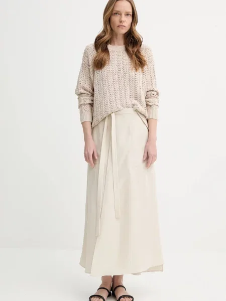 Marc O'Polo spódnica midi rozkloszowana beżowy