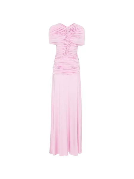Rochie maxi Self-portrait cu volane roz