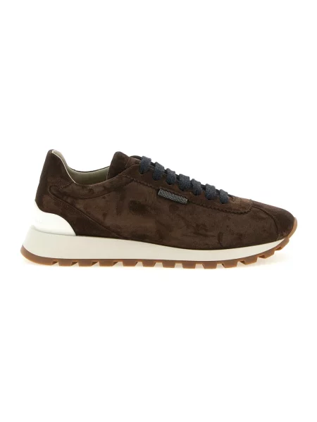 Sneakersy Brunello Cucinelli zamszowe brązowe