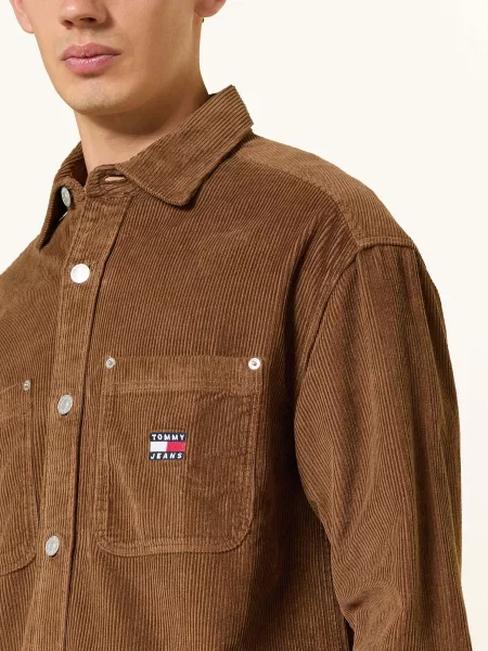 Tommy Jeans Koszula Wierzchnia Ze Sztruksu braun brązowa