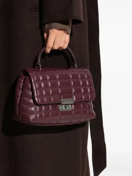 Prošívané semišové tenisky Michael Michael Kors s třásněmi hnědé