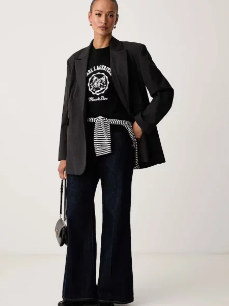 Karl Lagerfeld tričko dámske čierna