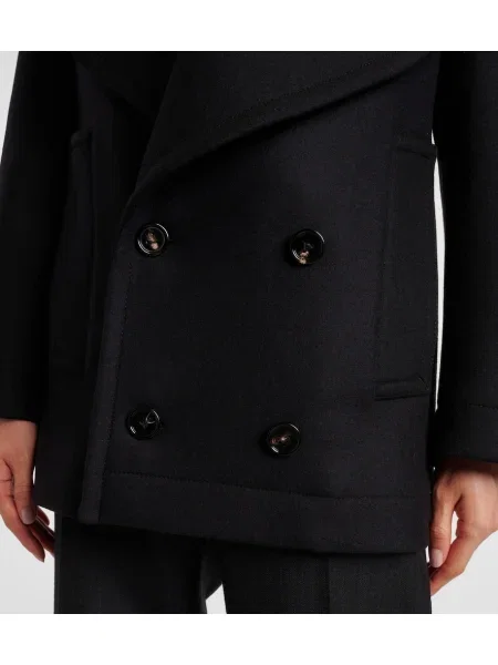 Palton Bottega Veneta de lână negru