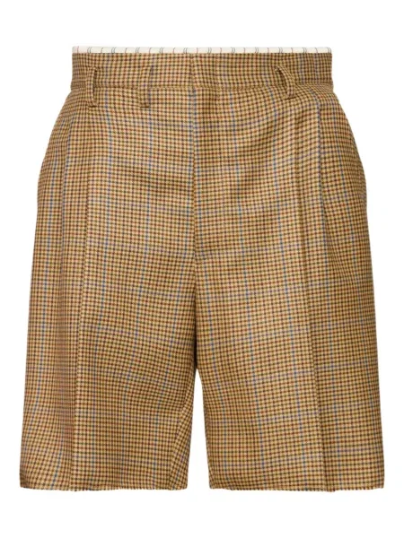 Карирани шорти Maison Margiela с принт