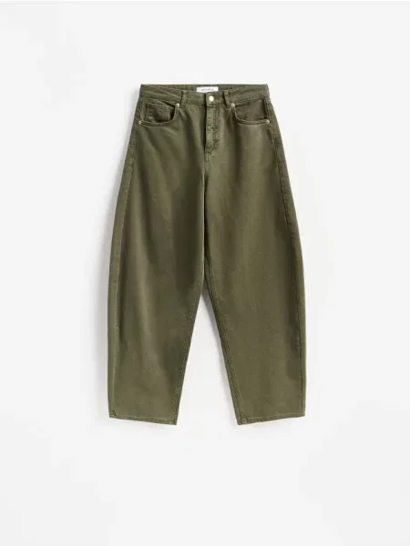 Reserved Blugi barrel leg verde