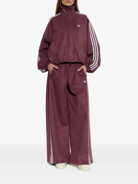 Semišová bunda Adidas fialová
