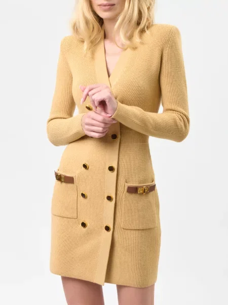 Платье Elisabetta Franchi бежевое