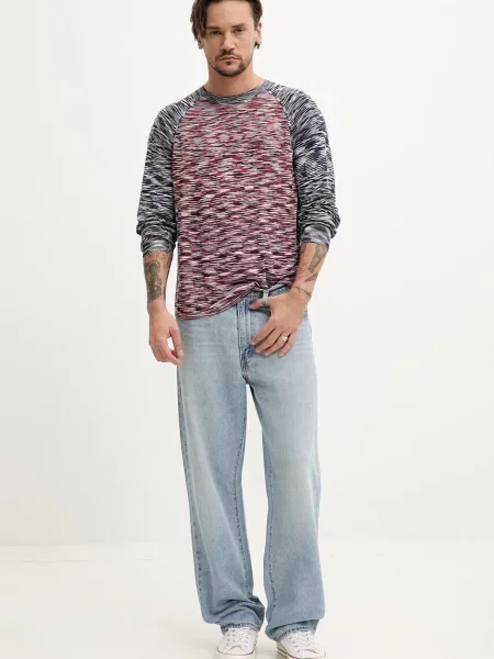 Desigual longsleeve BRUNSWICK granatowy wzorzysty