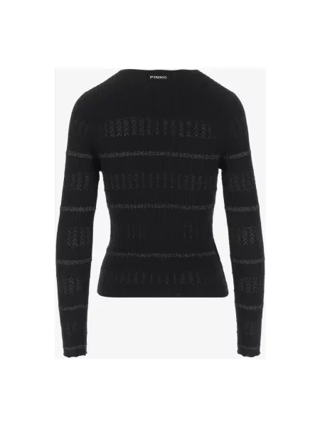 Sweter Pinko z nadrukiem czarny