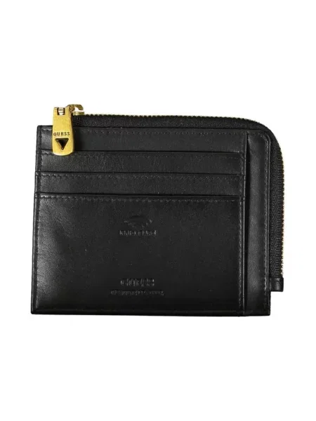 Jeansy Guess eleganckie skórzane czarne
