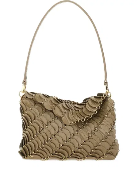 Geanta de piele Rabanne din piele maro