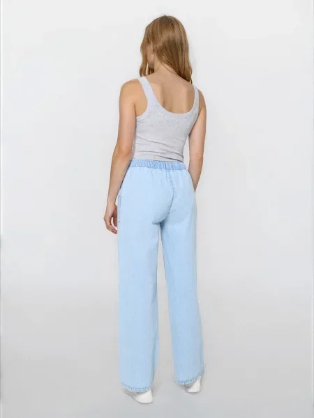 Джинси jogger wide-leg синій