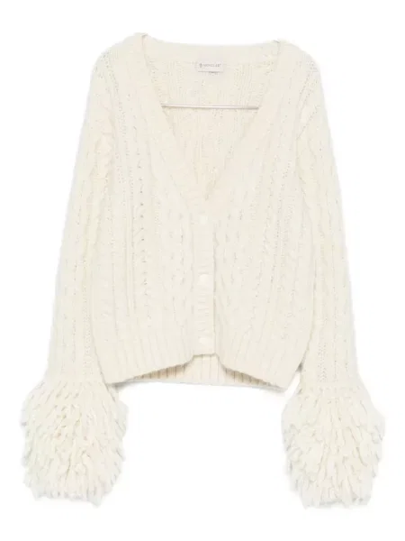Cardigan Moncler de lână alb