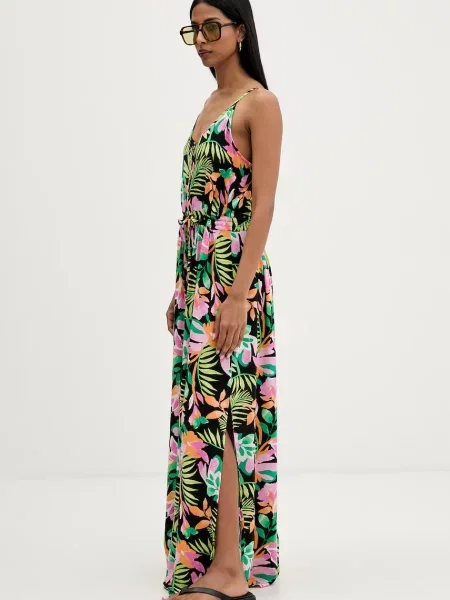 Rip Curl rochie evazată din vâscoză MOLOKAI negru