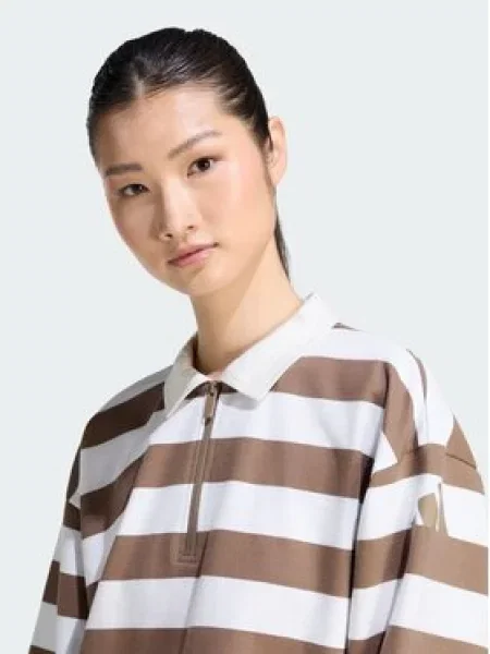 Adidas Pulóver Essentials Contemporary French Terry Longsleeve barna
