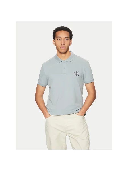 Calvin Klein Jeans Polo Monologo Regular Fit plava