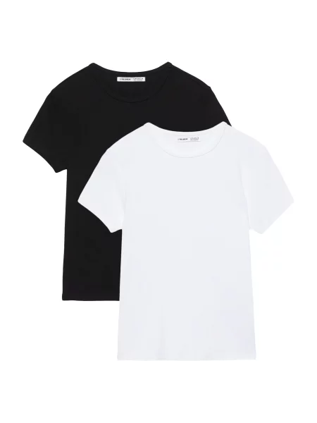 Pull&Bear Tricou negru alb