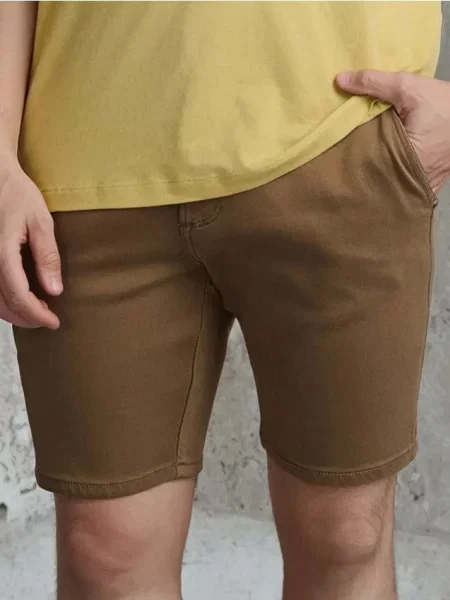 Sinsay Džínové kraťasy hnědá