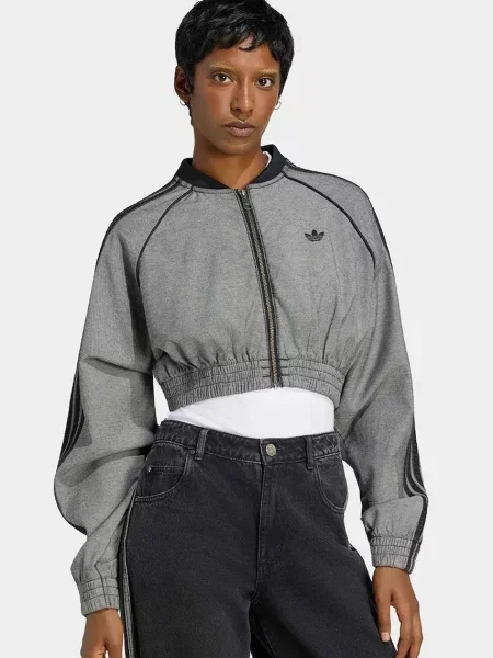 Adidas Originals hanorac cu pentru femei cu gri
