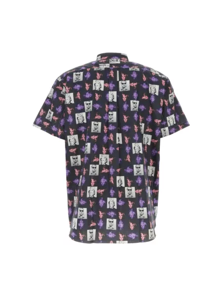 Koszula Comme Des Garcons z nadrukiem popelinowa