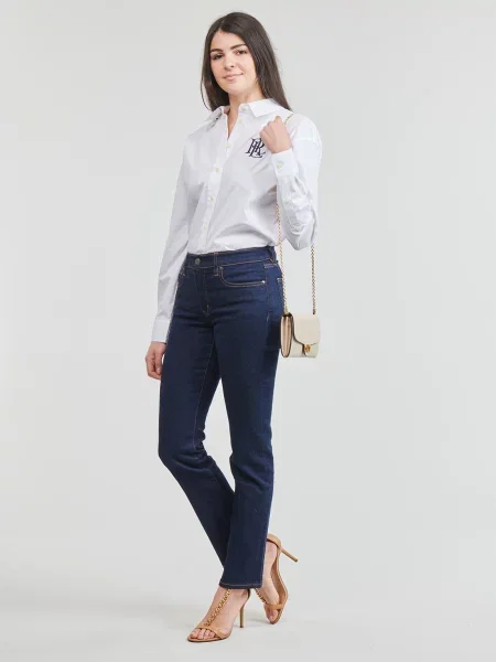 Dlouho košile Lauren Ralph Lauren s dlouhými rukávy bílá