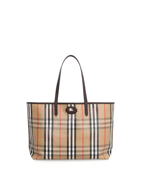 Shopperka Burberry skórzana beżowa