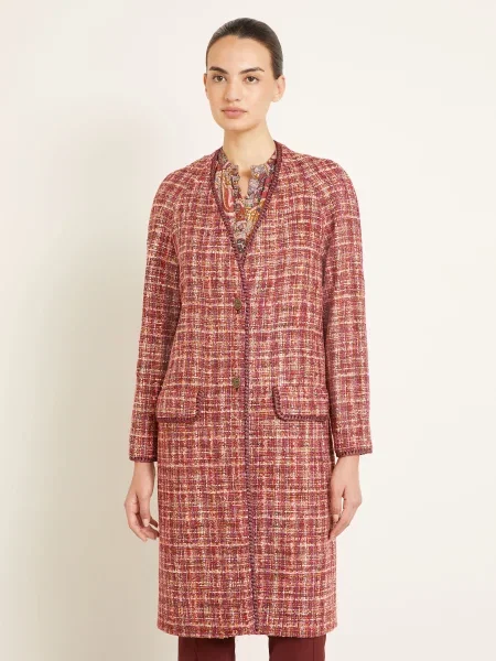 Etro Tweedowy Blezer rot