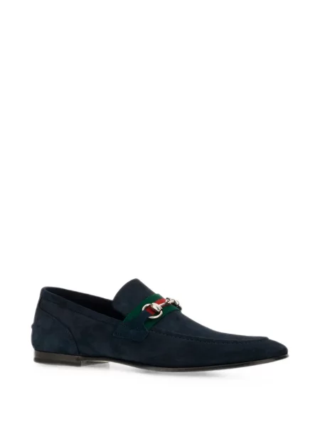 Csíkos loafer Gucci kék