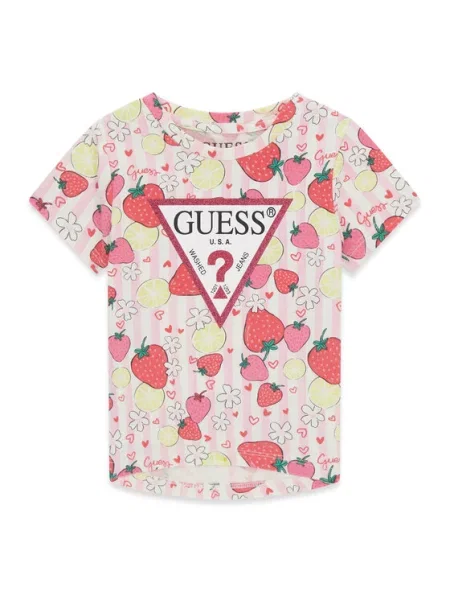 Guess T-Shirt Regular Fit ροζ
