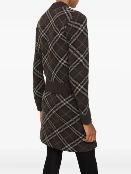 Kurtka bomber Burberry w kratkę brązowy