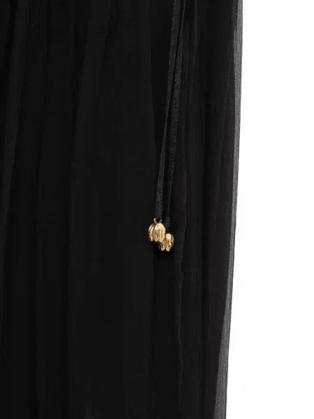 Pantaloni Chloé cu volane negru