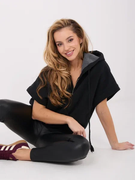 Mikina s kapucí Factory Price s kapucí černá