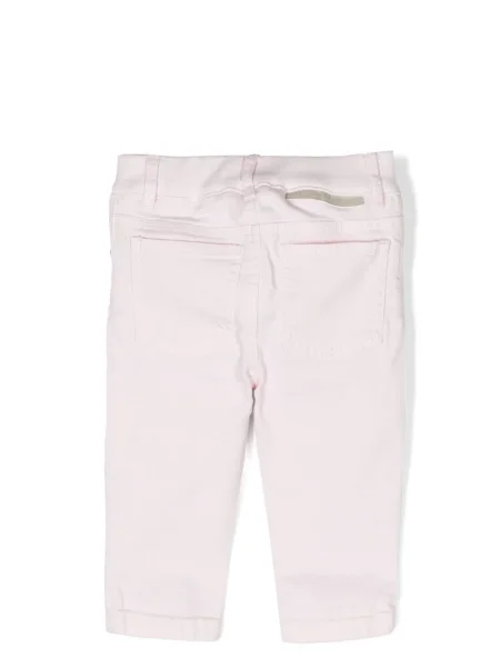 Jeansy straight leg dziecięce Stella Mccartney różowe