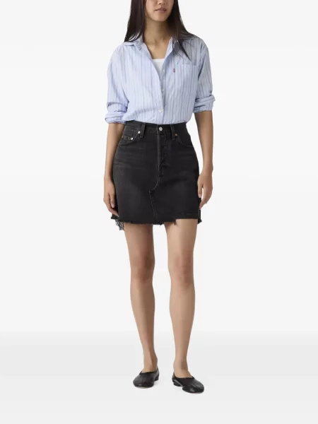 Fusta mini Levi's® zdrențuiți negru