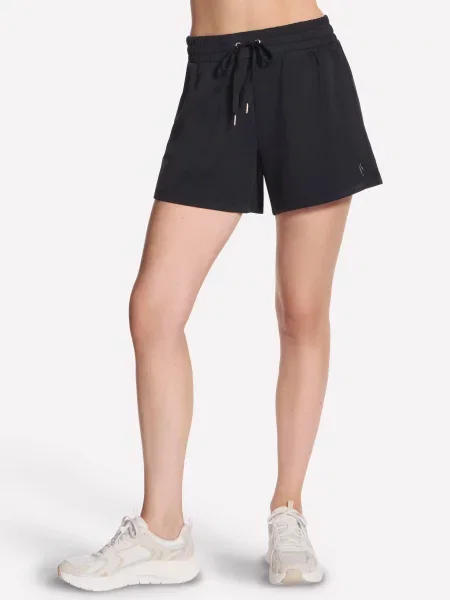 Спортивні шорти Skechers SKECHLUXE ELEVATE SLIP-IN SHOR віскоза/поліестер чорний
