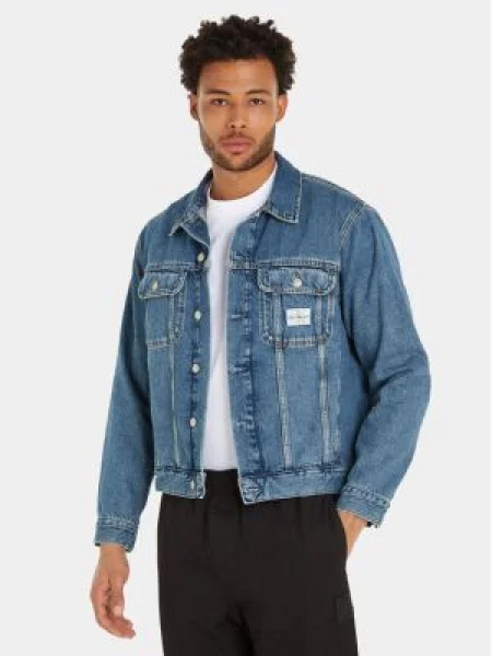 Дънково яке Calvin Klein Jeans синьо