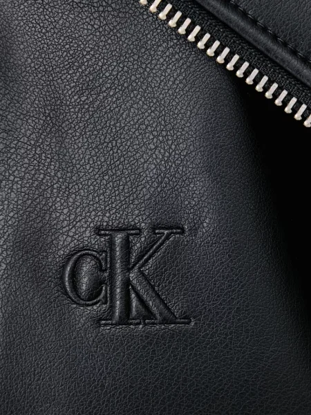 Calvin Klein Jeans преходно яке дамско от имитация на кожа черно