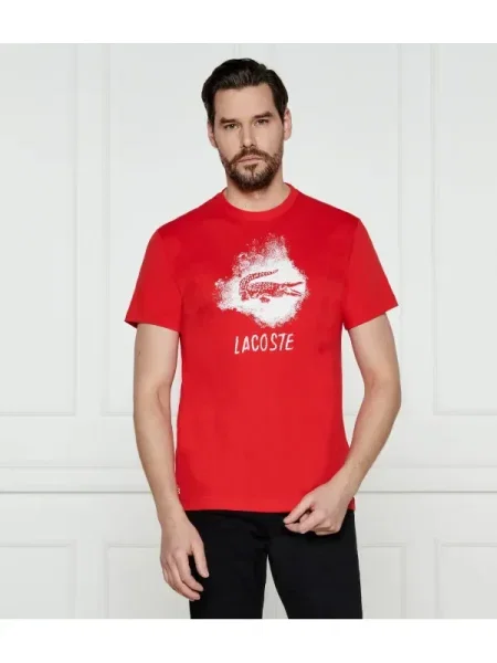 Lacoste Tricou Ultra Dry Graphic roșu