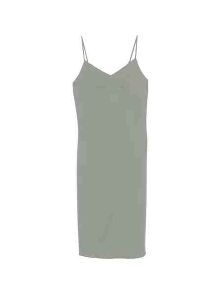 Rochie midi Calvin Klein până la genunchi de costum cu bretele verde