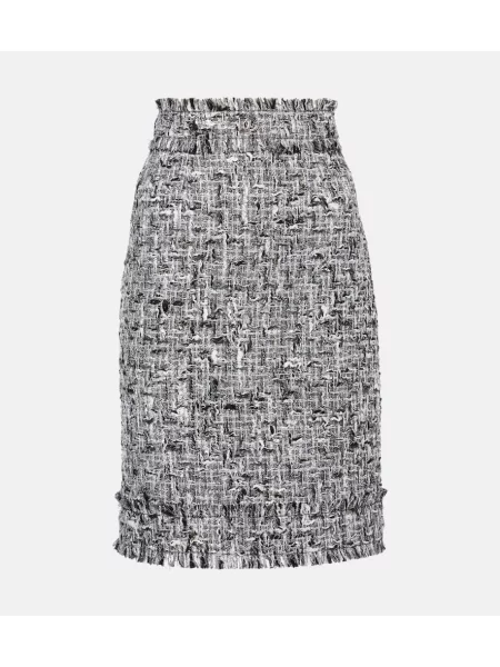 Fustă midi Dolce&gabbana până la genunchi gri