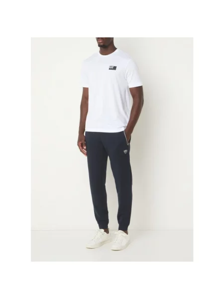 Spodnie dresowe Ea7 Emporio Armani z logo niebieskie