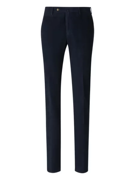 Pantaloni Pt Torino de catifea cord albastru