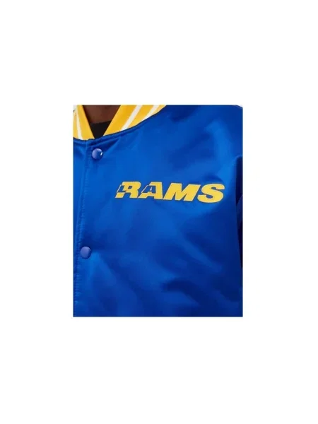 Geacă Mitchell & Ness din satin albastru