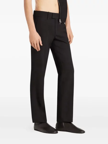 Pantaloni Courreges de lână negru