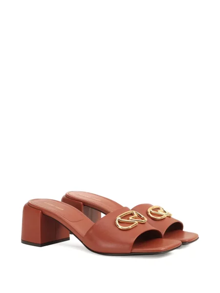 Papuci tip mules Sergio Rossi din piele maro