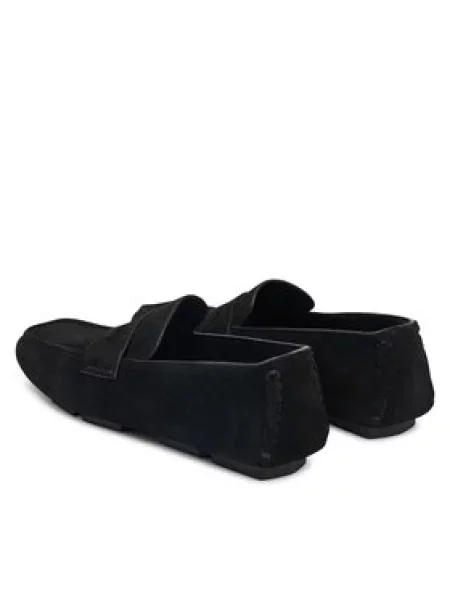 Mokasinke od brušene kože Calvin Klein SQUARE DRIVER SUEDE crna