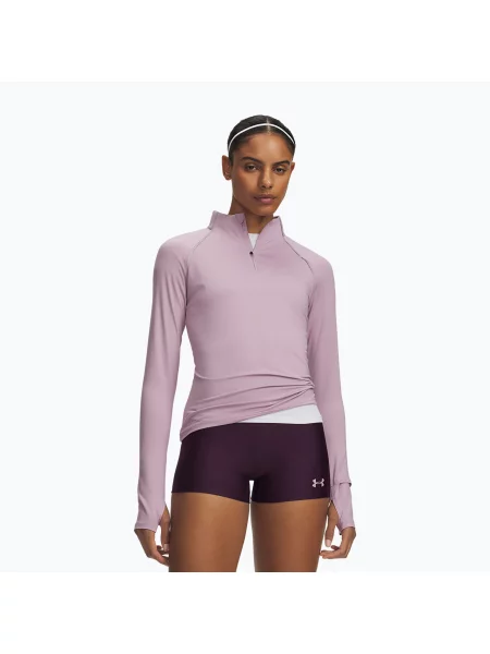 Bluza do biegania Under Armour Velociti Half Zip mauve pink/reflective różowa