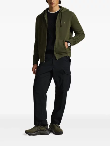 Ριγέ polo Polo Ralph Lauren με κουκούλα με αυτόγραφο λευκό